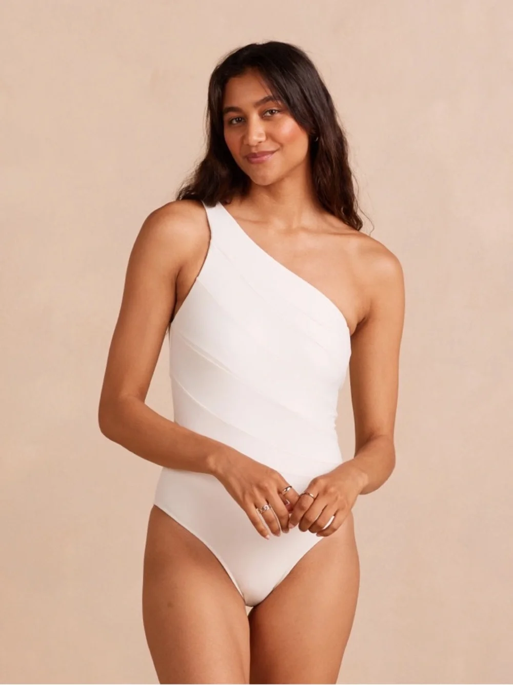 Summersalt Bachelorette Swimsuit One-Shoulder White - Picture 2 of 16